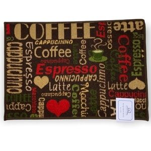 Linden Home Coffee Expresso Accent Scatter Rug Mat Brown Multi Color 20 X 32 in